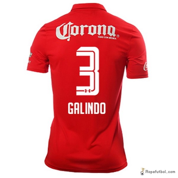 Camiseta Deportivo Toluca Replica Primera Ropa Galindo 2016/17 Rojo